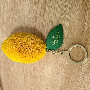 Kate Spade raffia lemon key fob